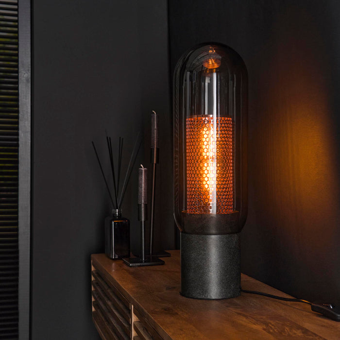 Tischlampe Honeycomb | Graues Kopra