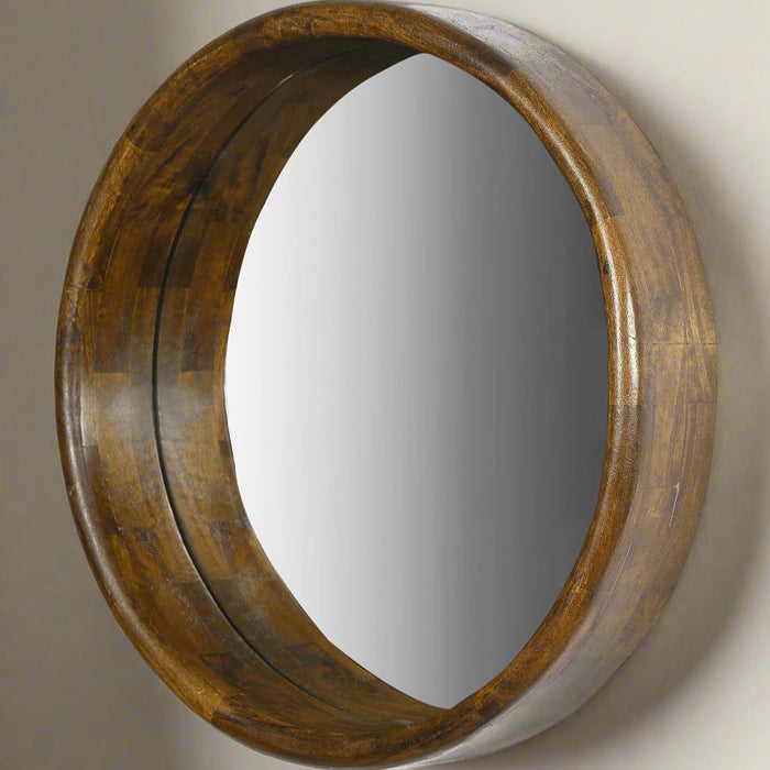 Spiegel Brix | Braunes Mangoholz