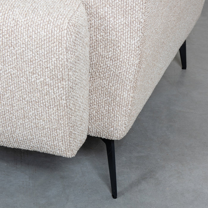 Ausziehbares Ecksofa Bolzano | Natur Bouclé