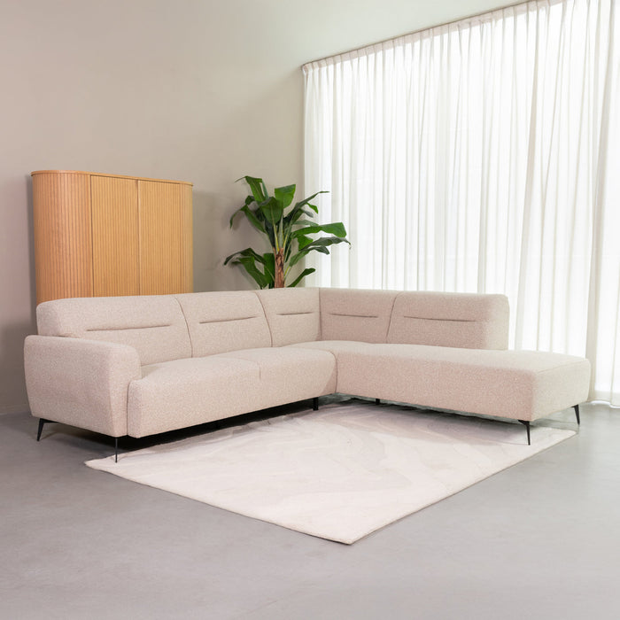 Ausziehbares Ecksofa Bolzano | Natur Bouclé