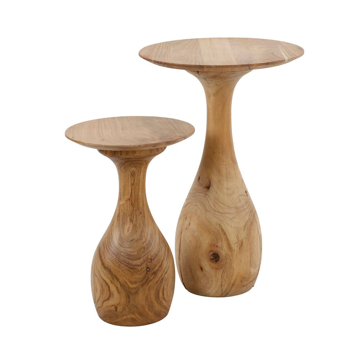 Beistelltisch Druppel | 2er-Set | Akazienholz