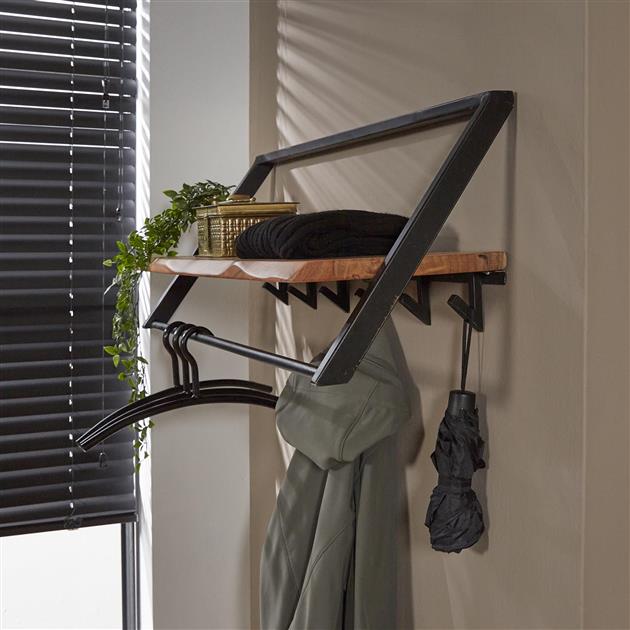 Lean Garderobe | Natürliches massives Akazienholz
