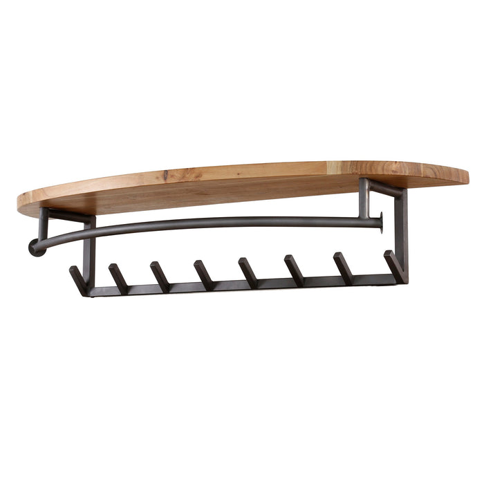 Runder Kleiderständer | 8 Haken | Holz aus massivem Akazienholz