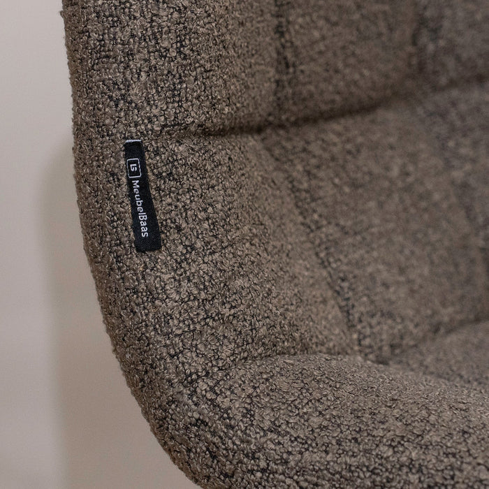 Hocker Tess | Kochinsel oder Bartisch | Bouclé braun