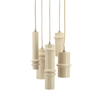 Wandleuchte Cylin | Beige Metall