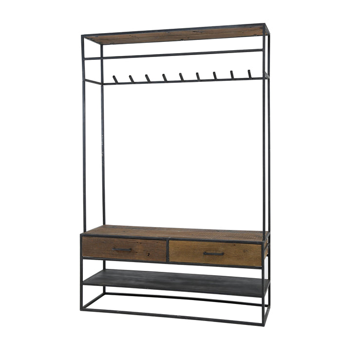 Garderobe Blend | Schwarzes Hartholz