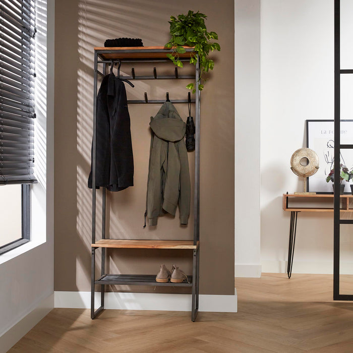 Els Garderobe | 8 Haken | Natürliches Akazienholz