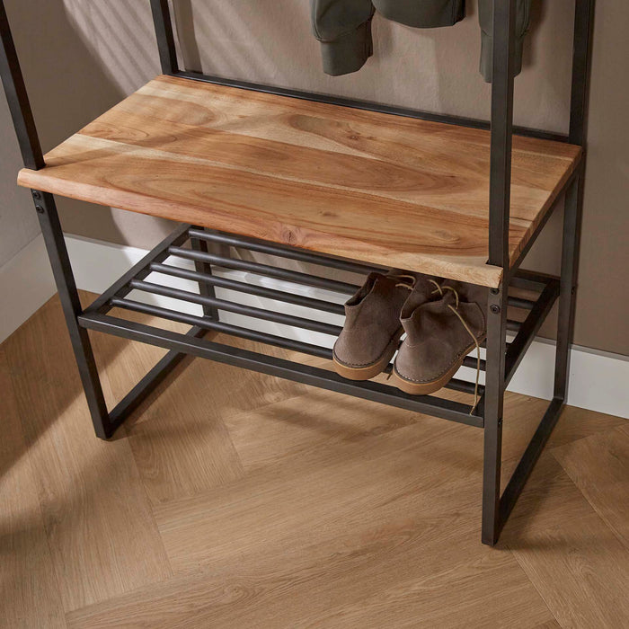 Els Garderobe | 8 Haken | Natürliches Akazienholz