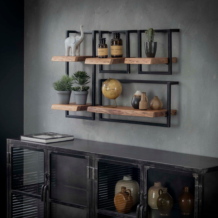Hängendes Regal Edge 30 | Natürliches massives Akazienholz
