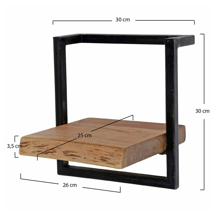 Hängendes Regal Edge 30 | Natürliches massives Akazienholz