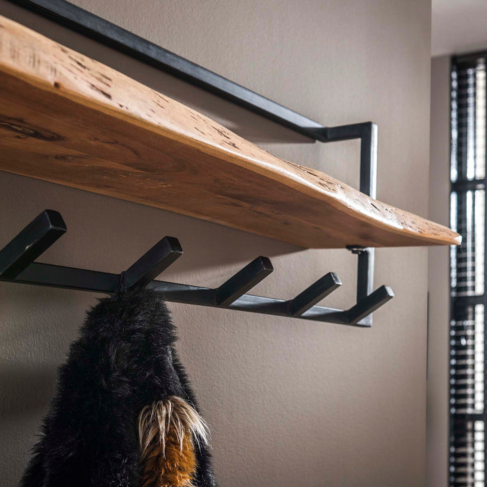 Edge Shelf Kleiderständer | Natürliches Akazienholz