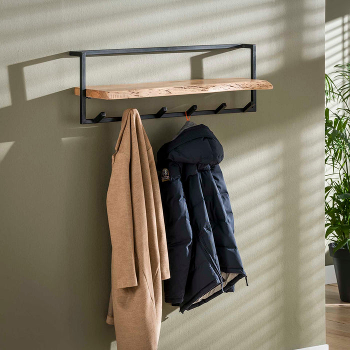 Edge Shelf Kleiderständer | Natürliches Akazienholz
