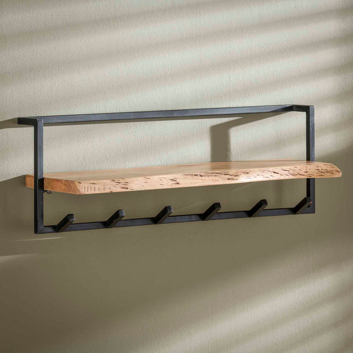 Edge Shelf Kleiderständer | Natürliches Akazienholz