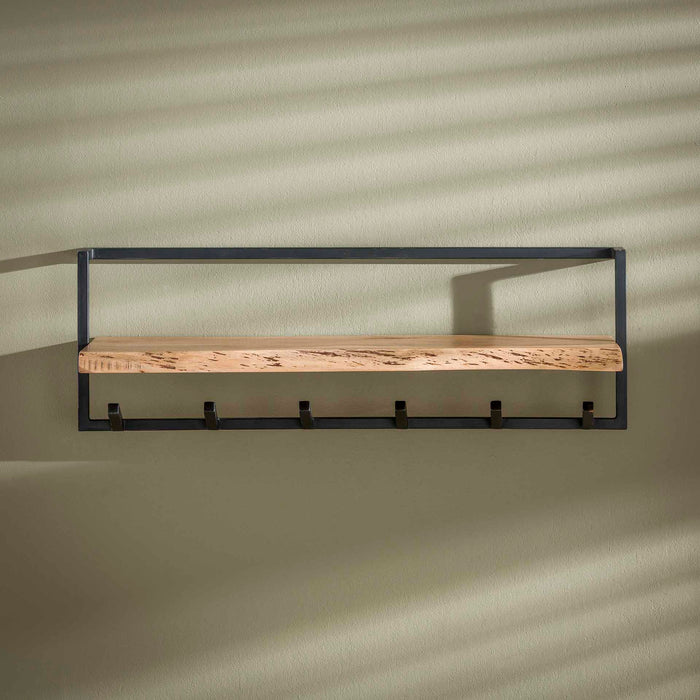 Edge Shelf Kleiderständer | Natürliches Akazienholz