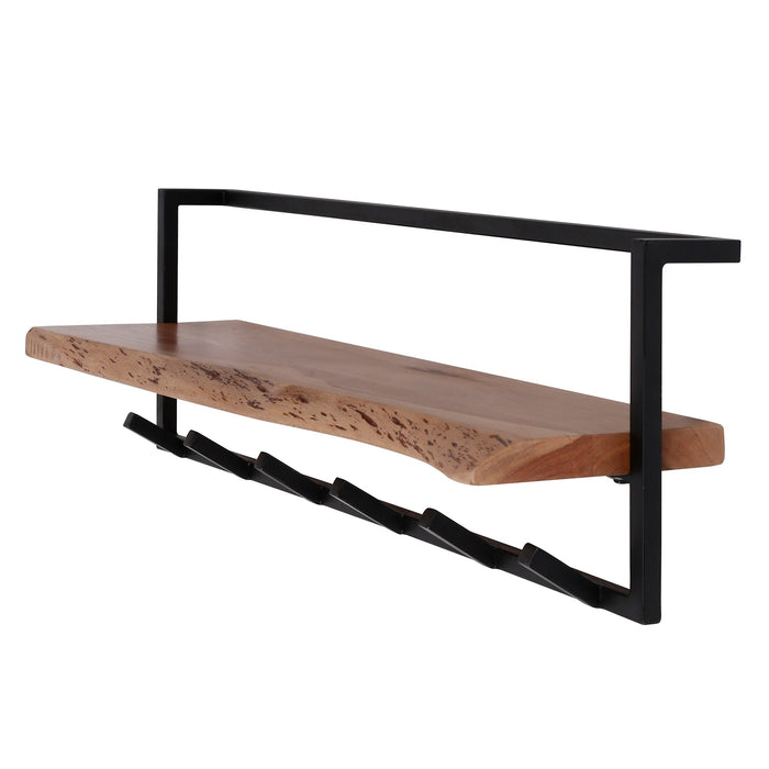 Edge Shelf Kleiderständer | Natürliches Akazienholz