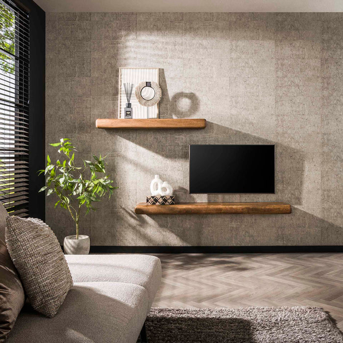 Wandregal Wandregal Sleek | Naturfarbenes Mangoholz