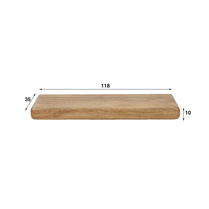 Wandregal Wandregal Sleek | Naturfarbenes Mangoholz
