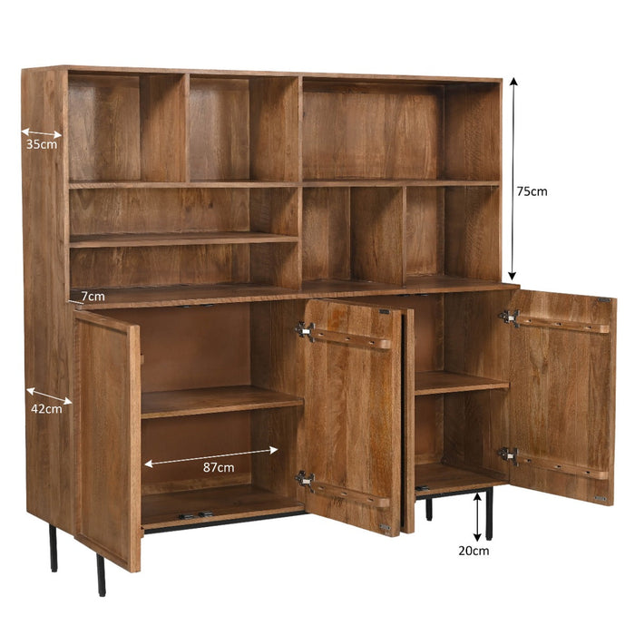 Aufbewahrungsschrank Elan | Naturbelassenes Mangoholz