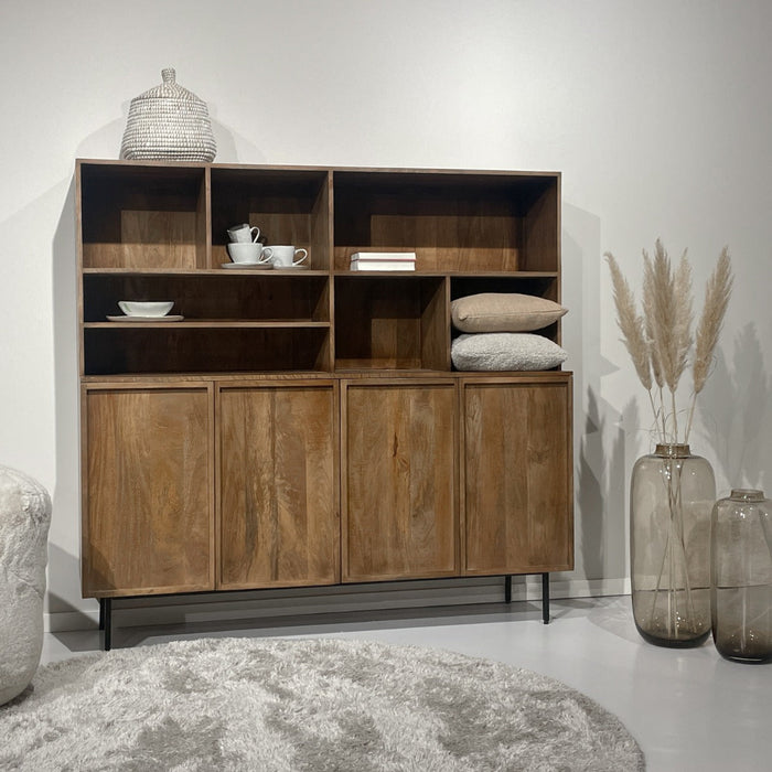 Aufbewahrungsschrank Elan | Naturbelassenes Mangoholz
