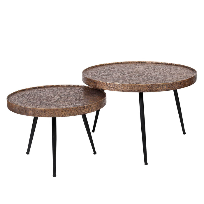 Set Couchtische Metallic | Gold