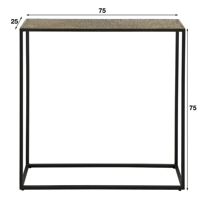 Stahl-Metall-Flurtisch | Antikbronze