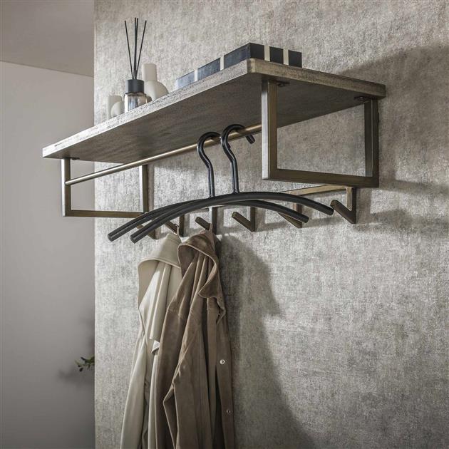 Selena Garderobe | Metall braun