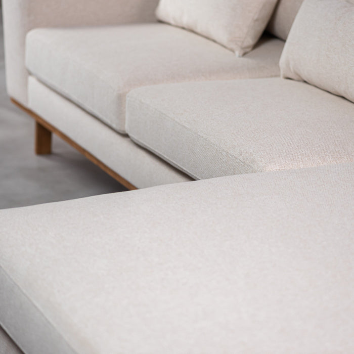 Ausziehbares Ecksofa Caro | Beige Grande