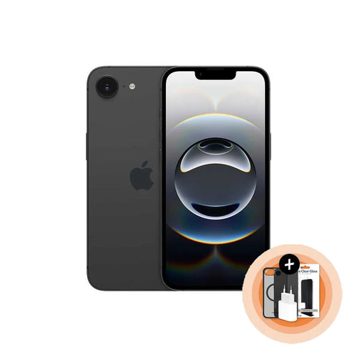 Apple iPhone 16e 128GB + Accessoire bundel Zwart