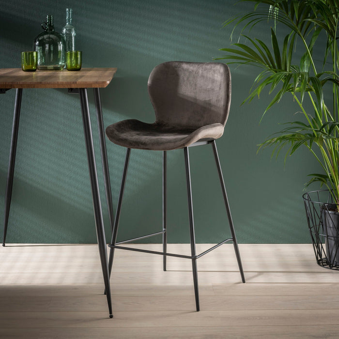 Hocker Brandon | Anthrazit Velours
