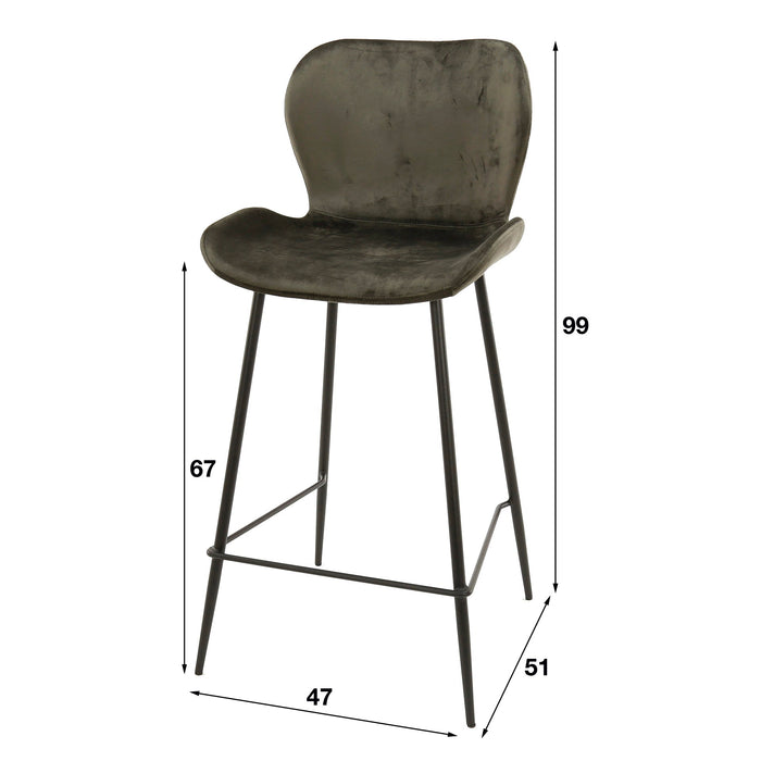 Hocker Brandon | Anthrazit Velours