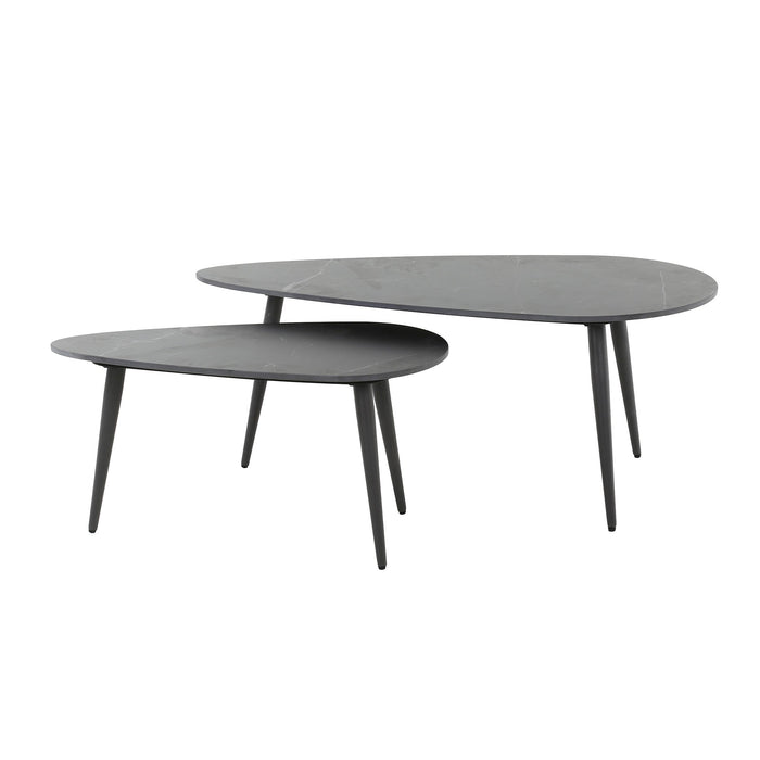 Couchtisch Marcus | 2er-Set | Schwarze Keramik