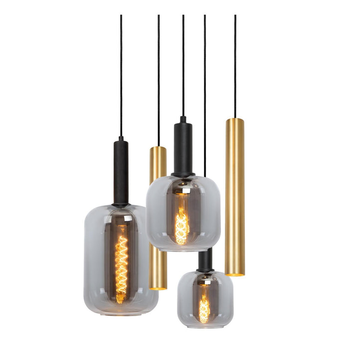 Hängelampe Joanet | Goldfarbenes Glas