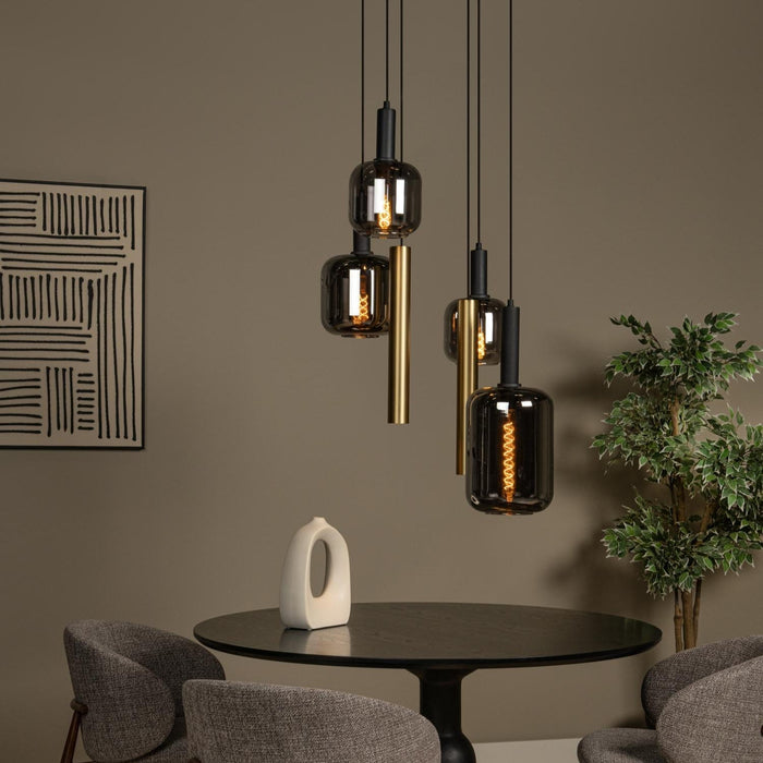 Hängelampe Joanet | Goldfarbenes Glas