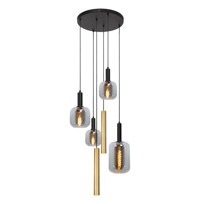 Hängelampe Joanet | Goldfarbenes Glas