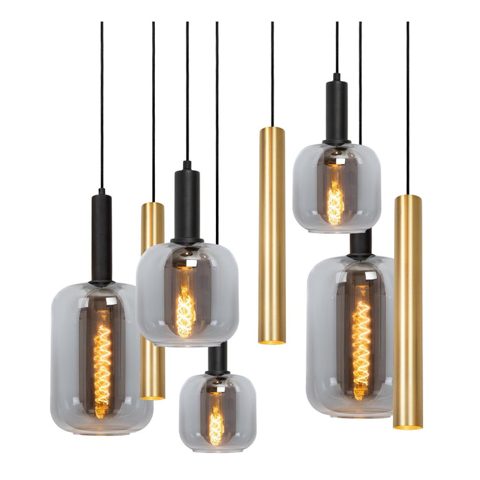 Hängelampe Joanet | Goldfarbenes Glas