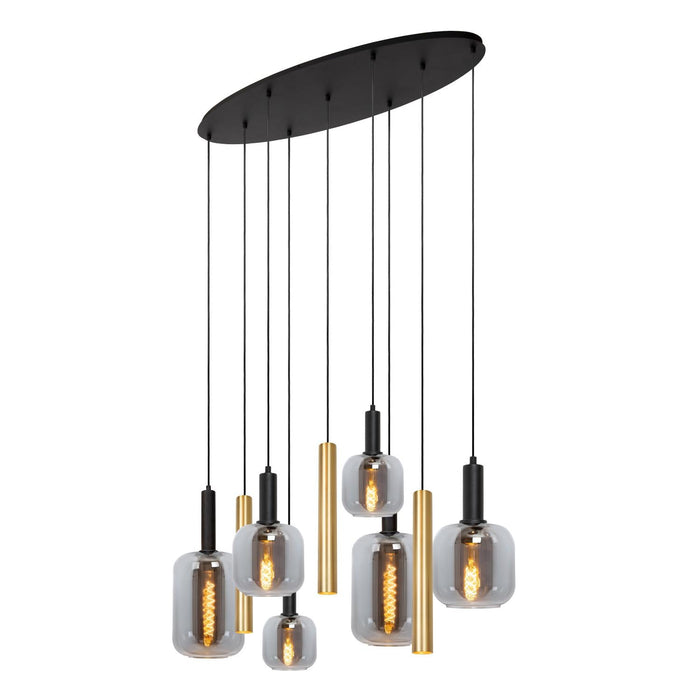 Hängelampe Joanet | Goldfarbenes Glas