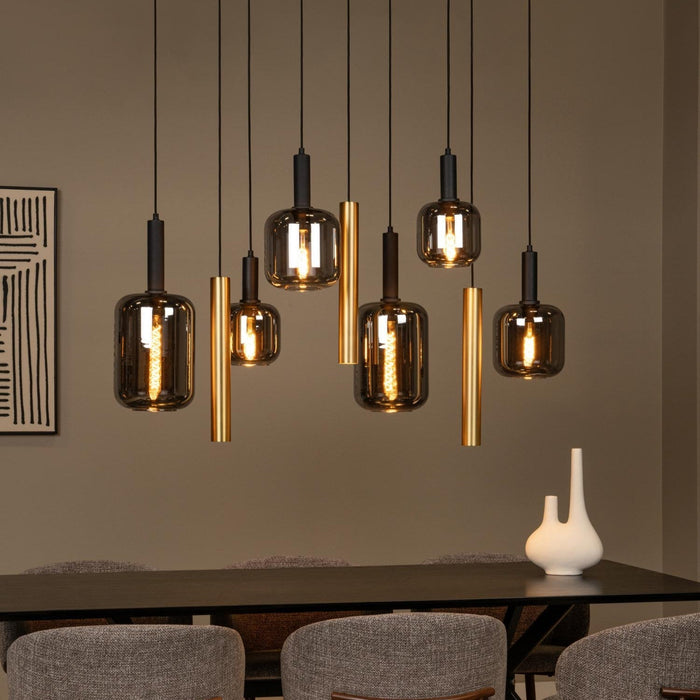 Hängelampe Joanet | Goldfarbenes Glas