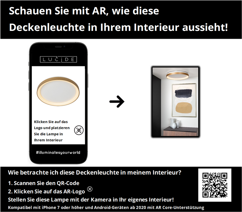 Deckenleuchte Vidal | Ø 48 cm | Gold