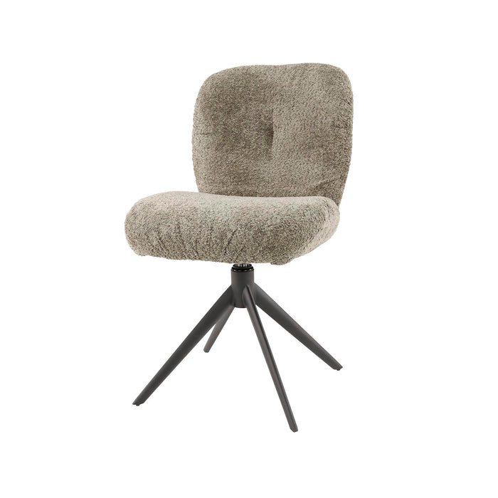 Esszimmerstuhl Read – Luxuriöser Bouclé in Taupe für maximalen Komfort