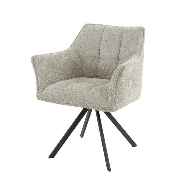 Esstisch Raster – Elegantes Beige Bouclé für komfortables und stilvolles Essen