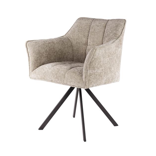 Esszimmerstuhl Raster – Eleganter beiger Stoff für ein stilvolles und komfortables Esszimmer