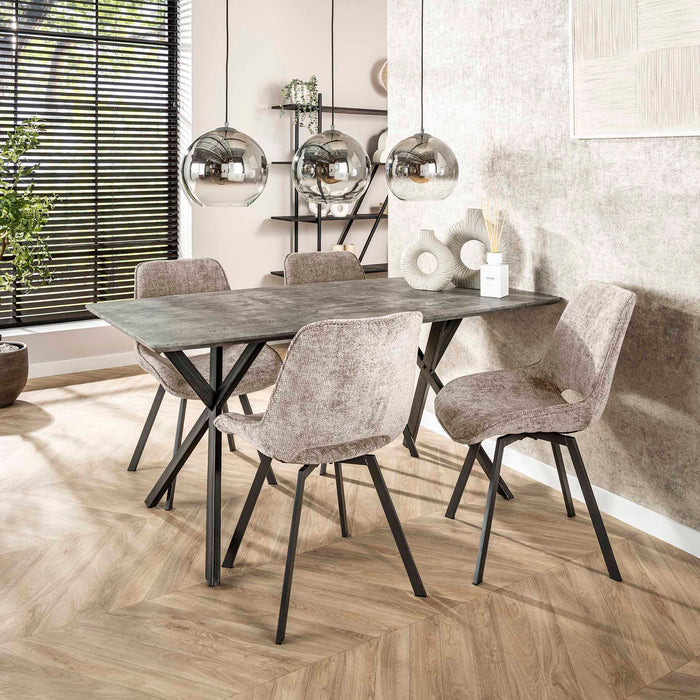 Esstisch Rye | Grauer Beton