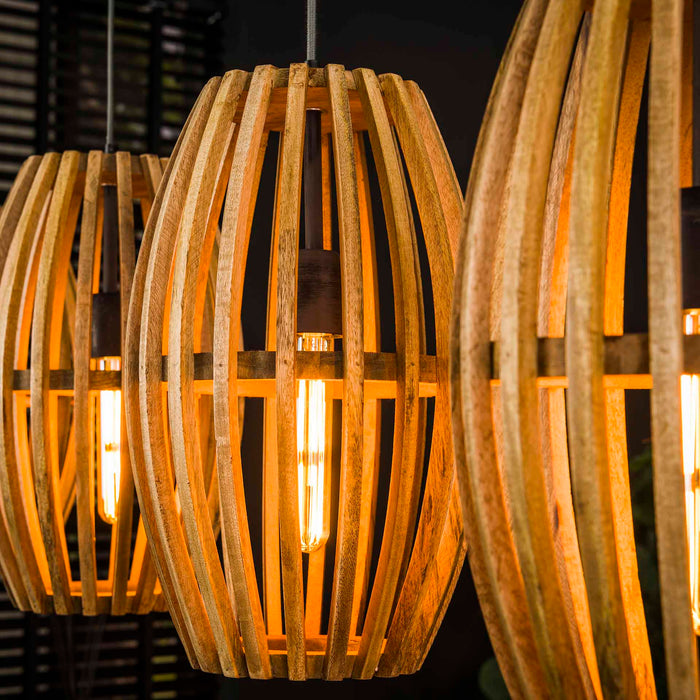 Wandleuchte Orbit | Naturbelassenes Mangoholz