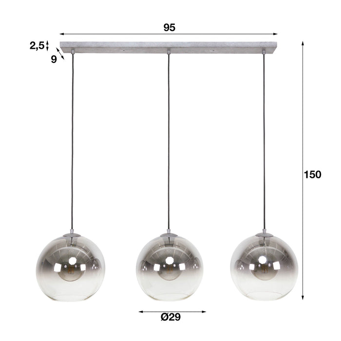 Hängelampe Bubble Shaded | Altsilber