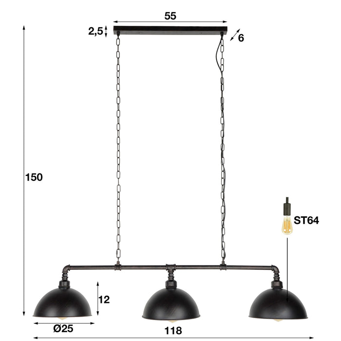 Deckenhalterung Tube 3L