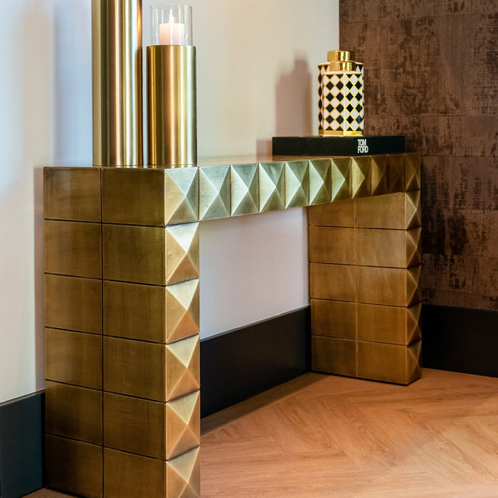 Wandteller Collada | Gebürstetes Gold
