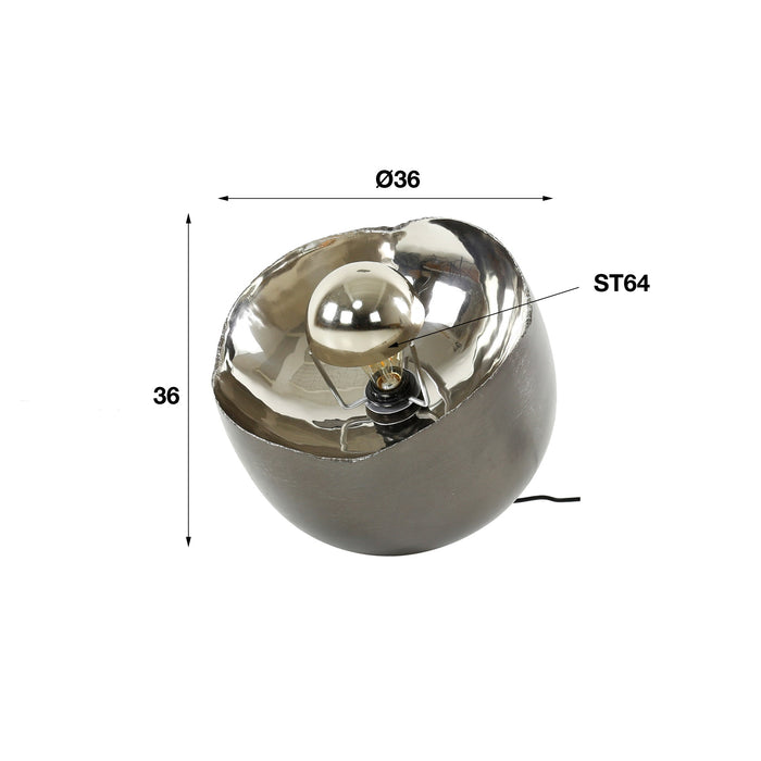Tischleuchte Mirror | Ø 36 | Schwarzes Metall