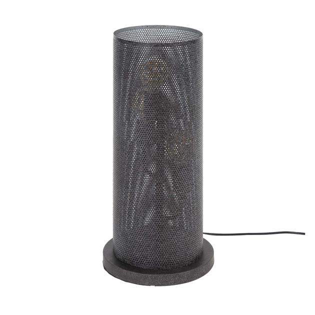 Nachttischlampe Pandora | Metallgrau