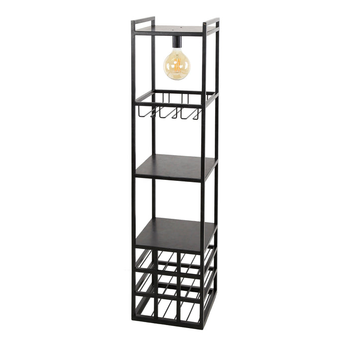 Weinlampe Dekoration | Schwarzes Metall
