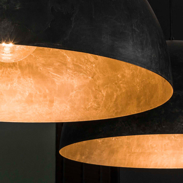 Hängelampe Twin Dome | Kohlefarben